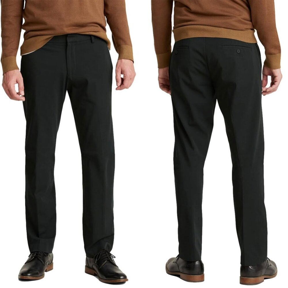 M101 Dockers Men's Black Straight Fit City Tech Trousers - Size 36 x 30 - NWT$72